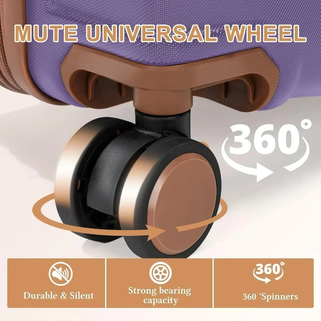5 piece luggage set expandable suitcase 22x14x9 aviation certified durable waterproof travel set