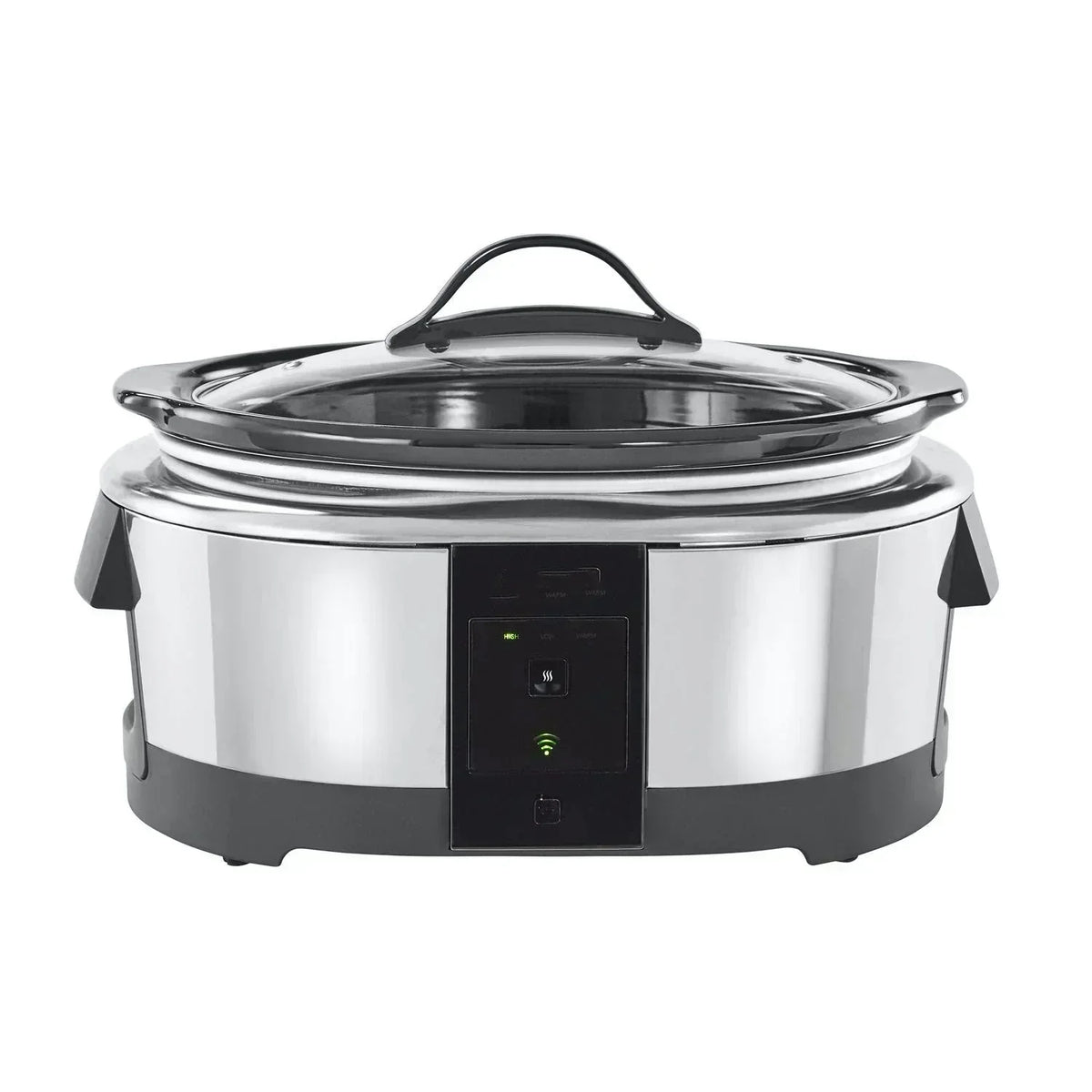 6 Quart Programmable Slow Cooker and Food Warmer Works with Alexa Stainless Steel