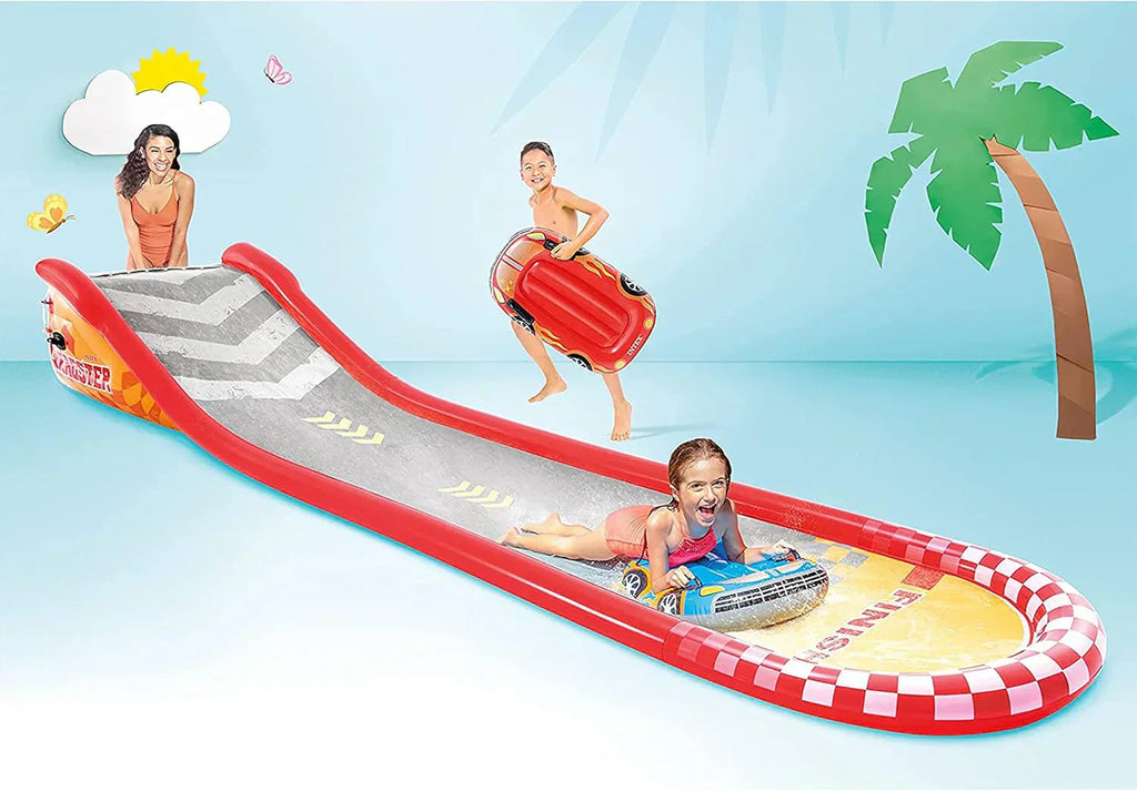 Intex 96 x 78 x 28 Inflatable Jungle Adventure Play Center Spray Kiddie Pool Water Slide