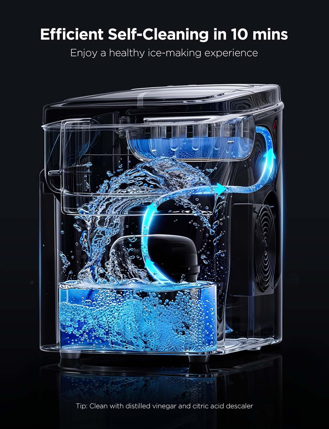 GoveeLife Smart Ice Maker Countertop Portable Ice Machine with Voice Control 9 Ice Cubes