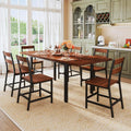 Dining Table Set for 4 Extendable Kitchen Table Set Curved Backrest Dining Room Table