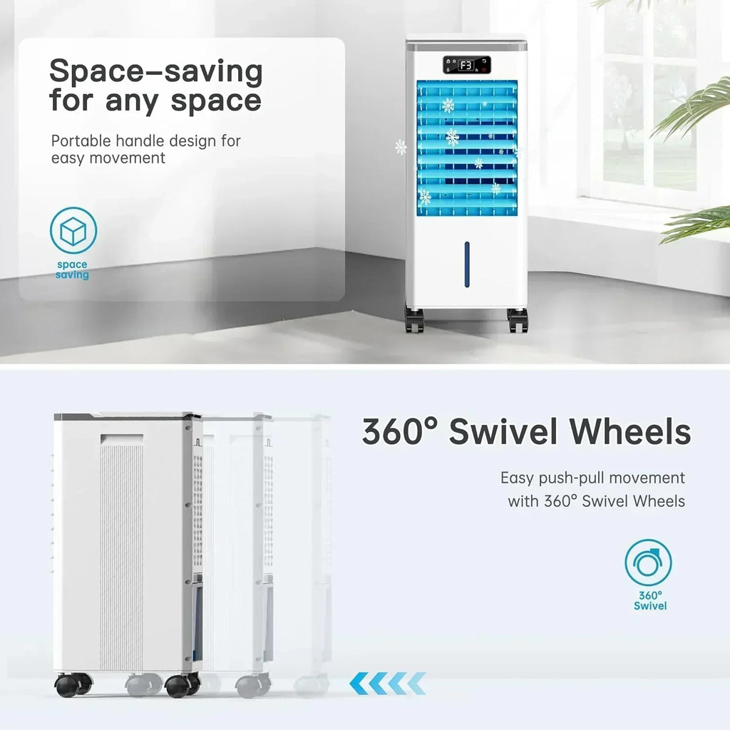 Windowless Portable Air Conditioners Evaporative Air Cooler 3 Modes & 3 Speeds 12H Timer