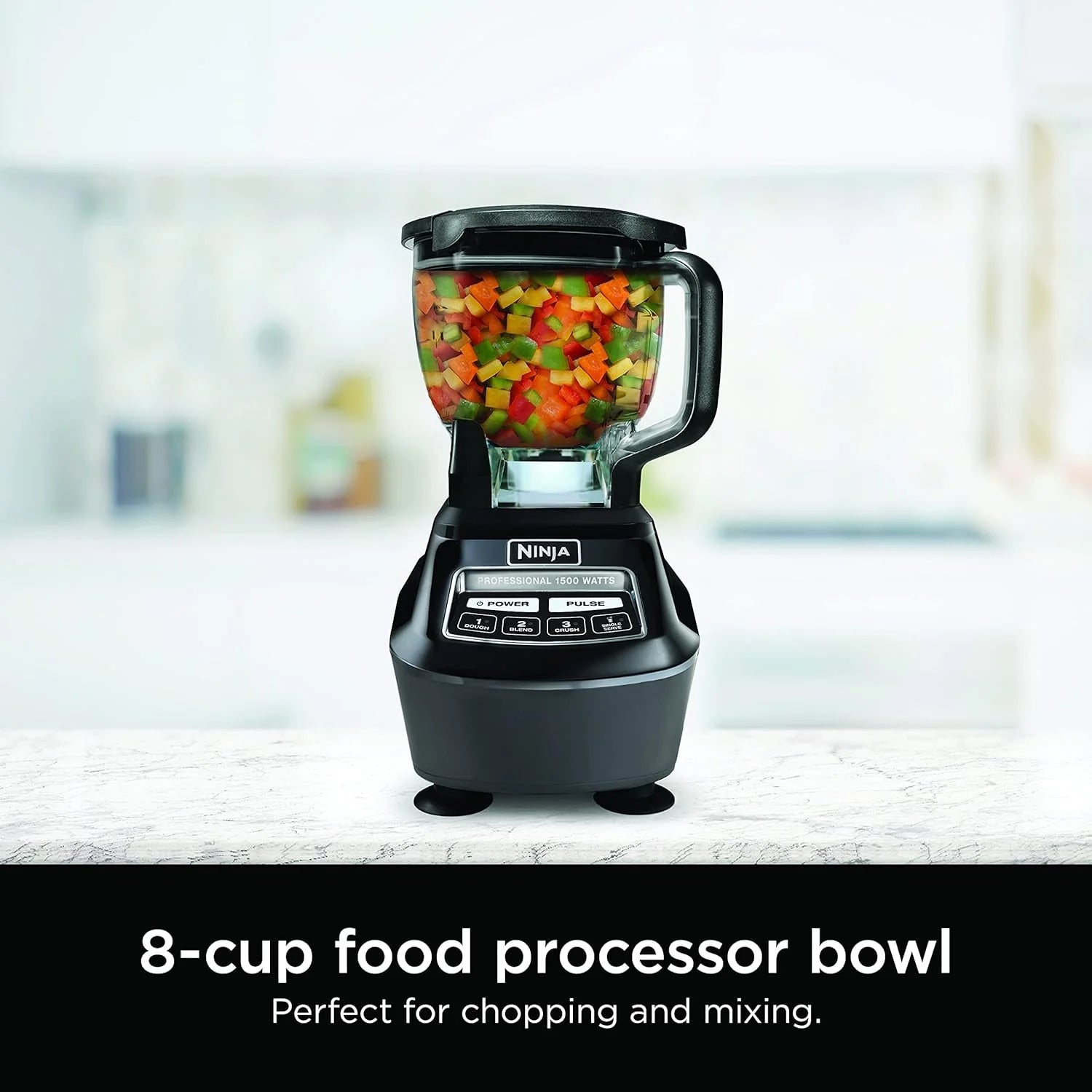 Ninja Mega Kitchen System, 1500-Watt, 72-Ounce Full-Size Blender and 8-Cup Food Processor with (2) 16-Ounce To-Go Cups