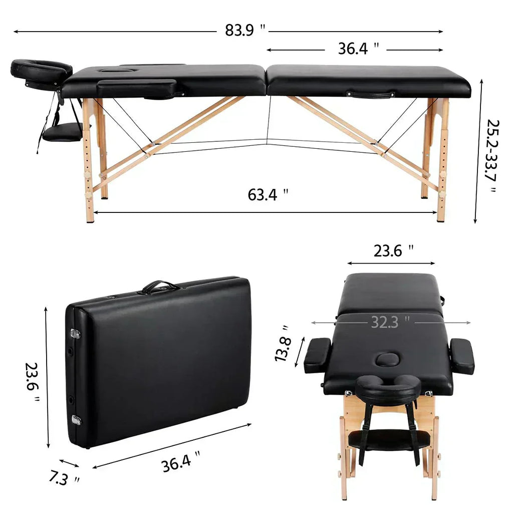 Yaheetech Massage Table Portable Lash Beds Spa Bed Massage Couch Foldable Spa Tables