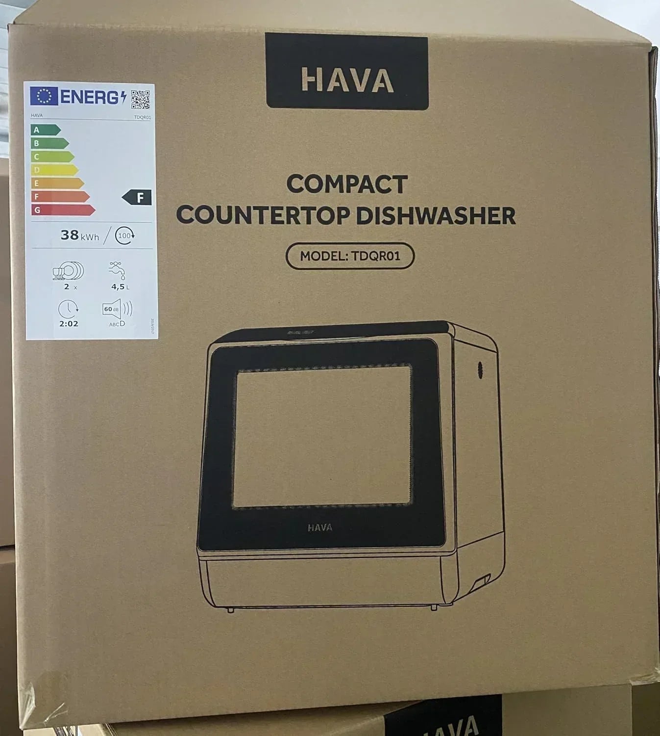 HAVA tabletop dishwasher 6-program portable dishwasher with built-in 5-liter water tank
