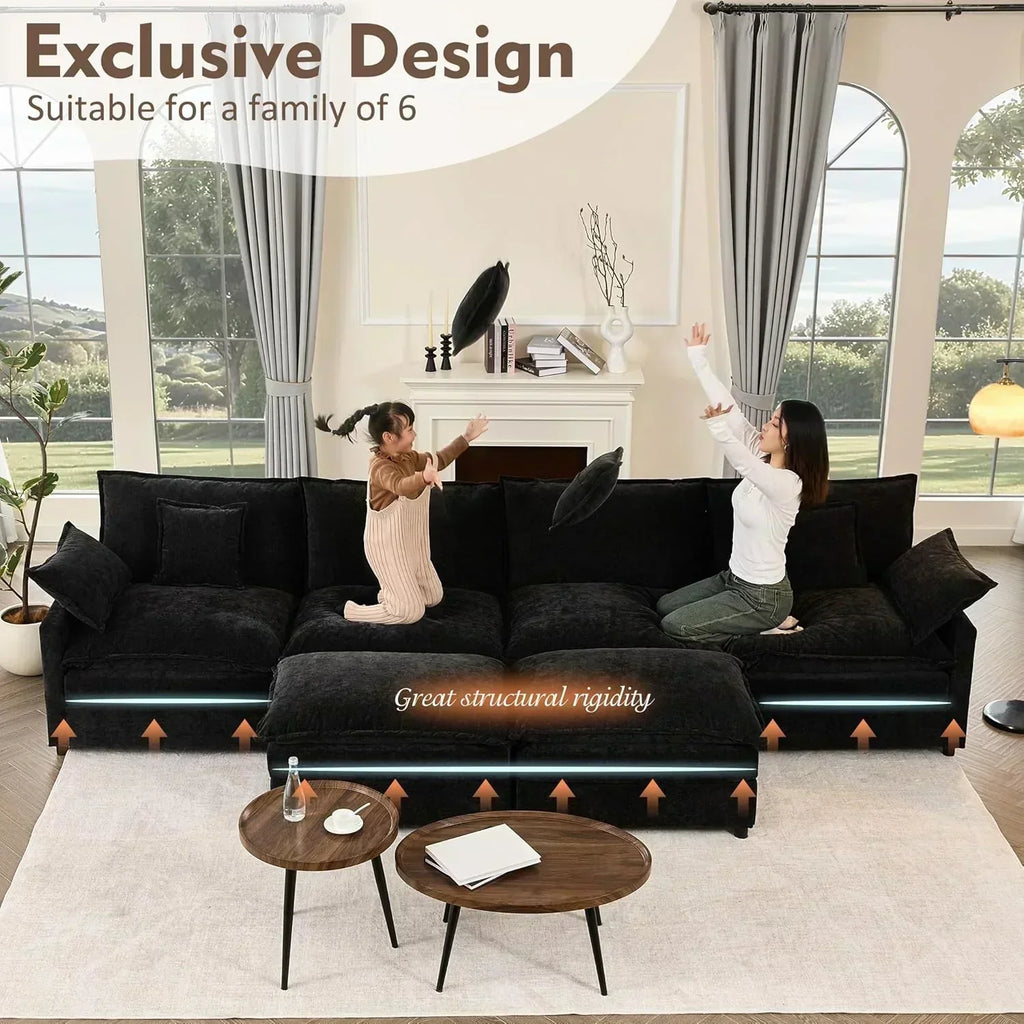 108 U-shaped sofa modular sofa three-seater comfortable cloud sofa