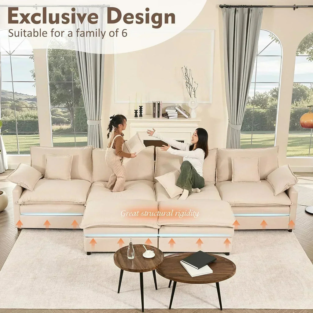 108 U-shaped sofa modular sofa Comfortable cloud sofa