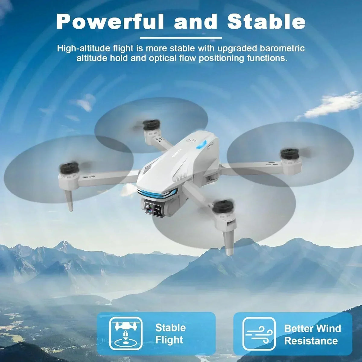2K HD FPV Drone for Adults with Camera Altitude Hold Foldable and Portable
