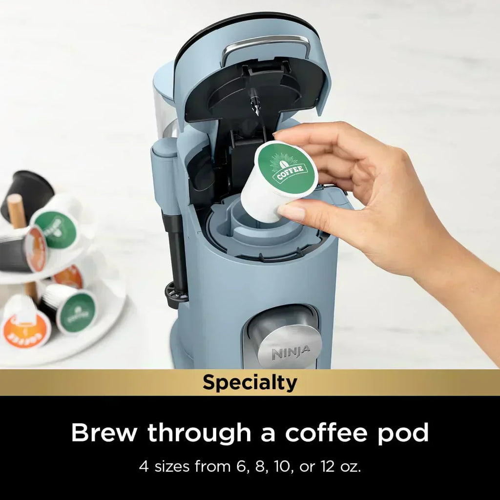 Ninja Coffee Maker Single Cup Brews with pods and grounds K-Cup compatible 4 brewing methods