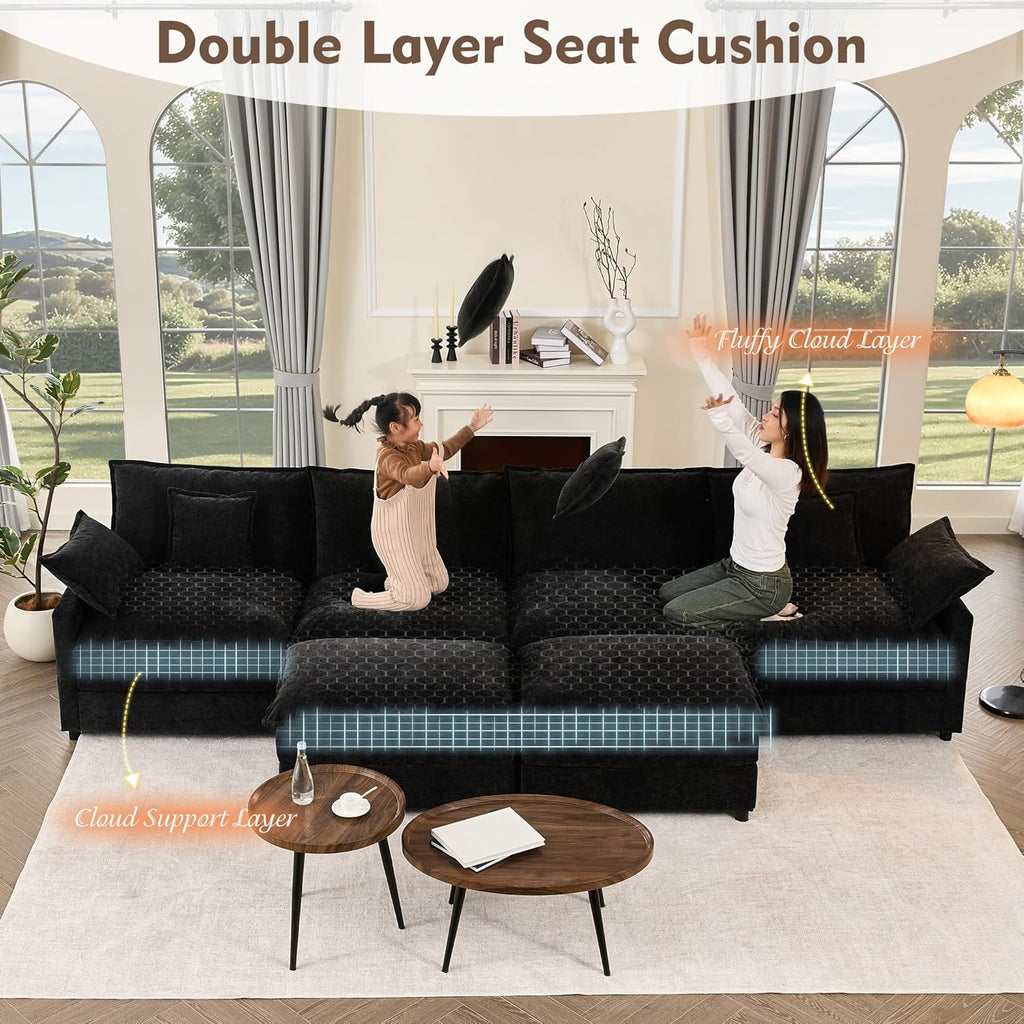 108 U-shaped sofa modular sofa Comfortable cloud sofa