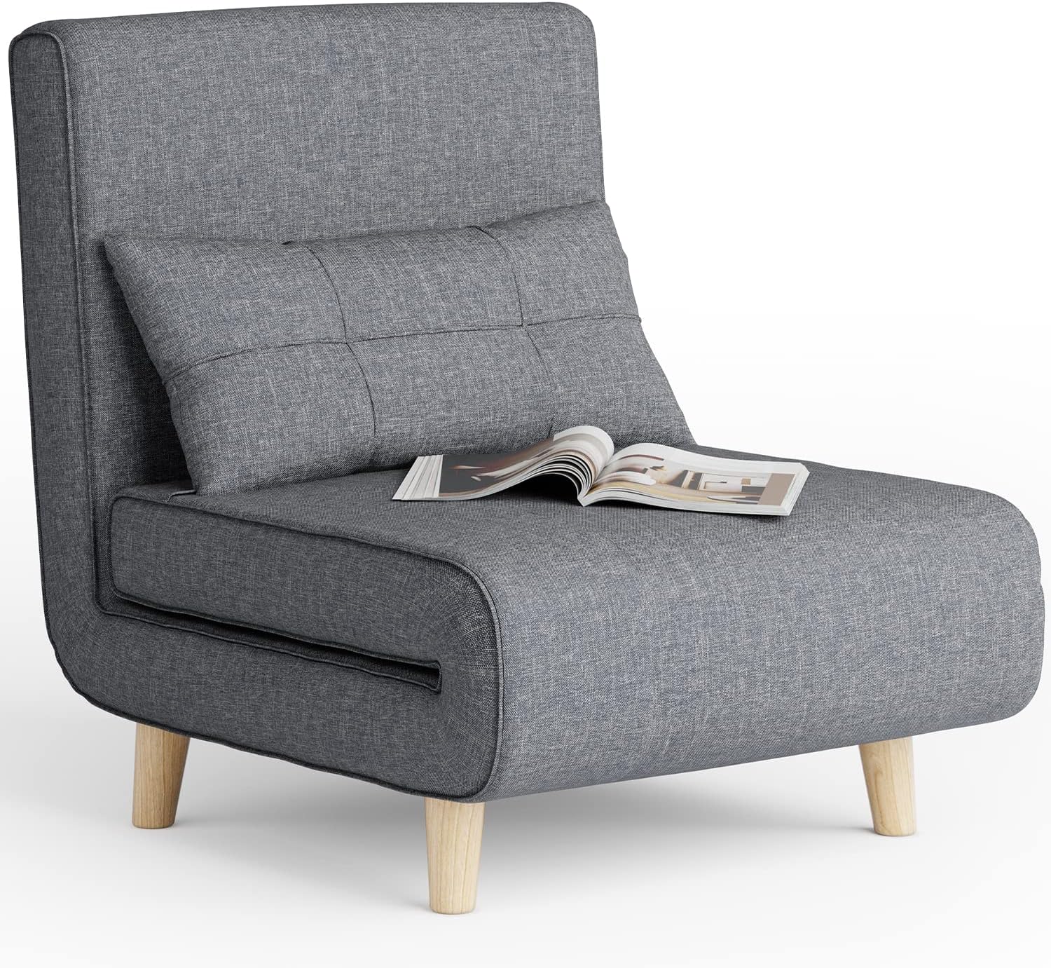 3-in-1 sleeper chair bed convertible chair bed futon sofa with adjustable backrest