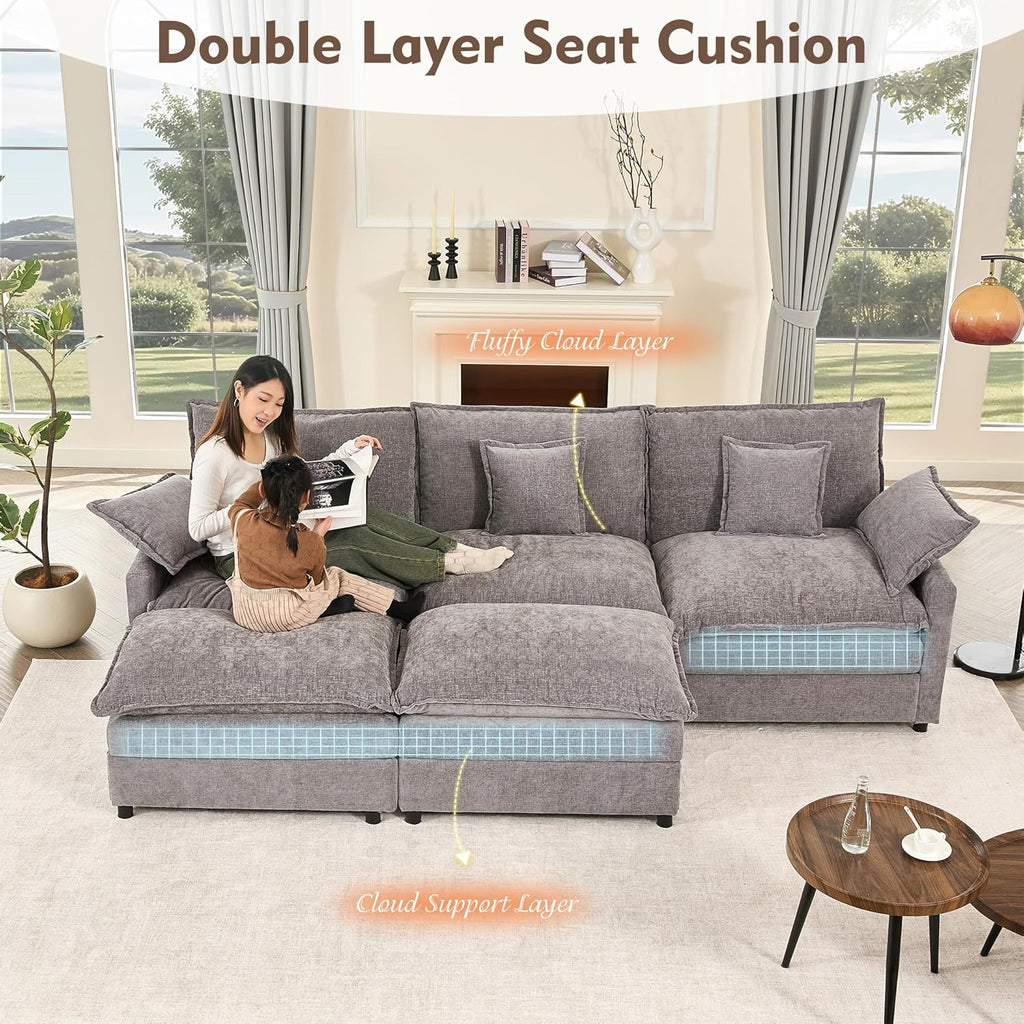 108 U-shaped sofa modular sofa Comfortable cloud sofa