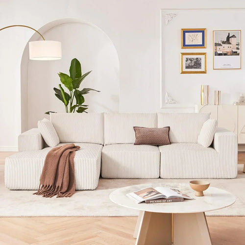 108-inch modular sofa cloud modular sofa with deep seat and reclining chair upholstered sofa