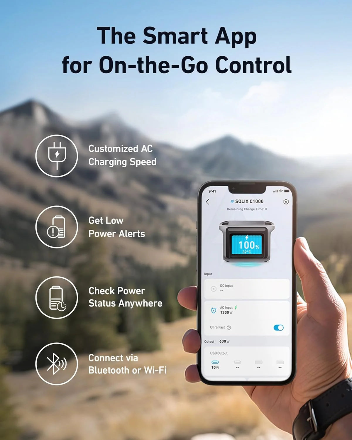Portable Power Station, 1800W (2400W Peak) Solar Generator, 58 Minutes to Fully Charge, 1056wh LiFePO4 Battery,