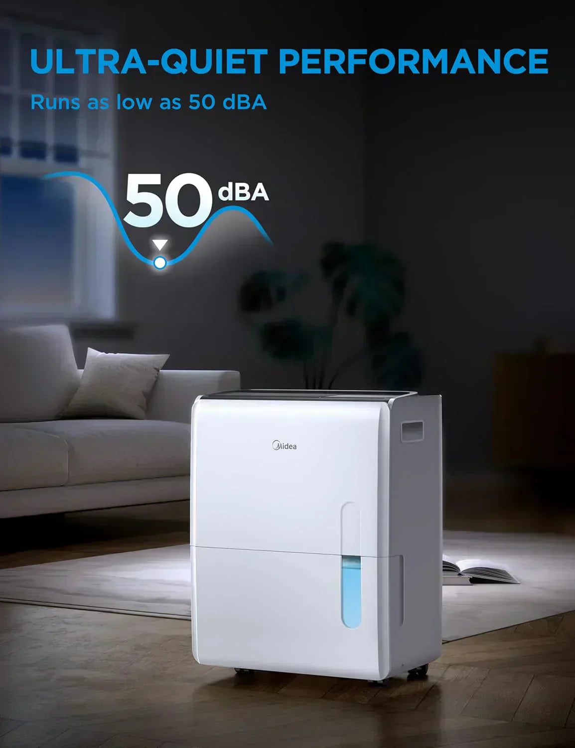 4,500 Sq. Ft.Dehumidifier for Basement Energy Star Certified With Reusable Air Filter 50 Pint
