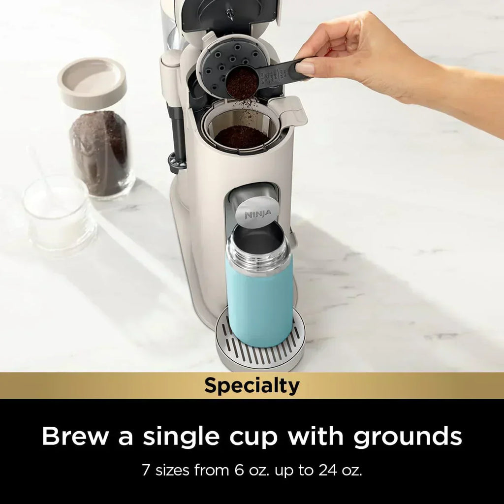 Ninja Coffee Maker Single Cup Brews with pods and grounds K-Cup compatible 4 brewing methods