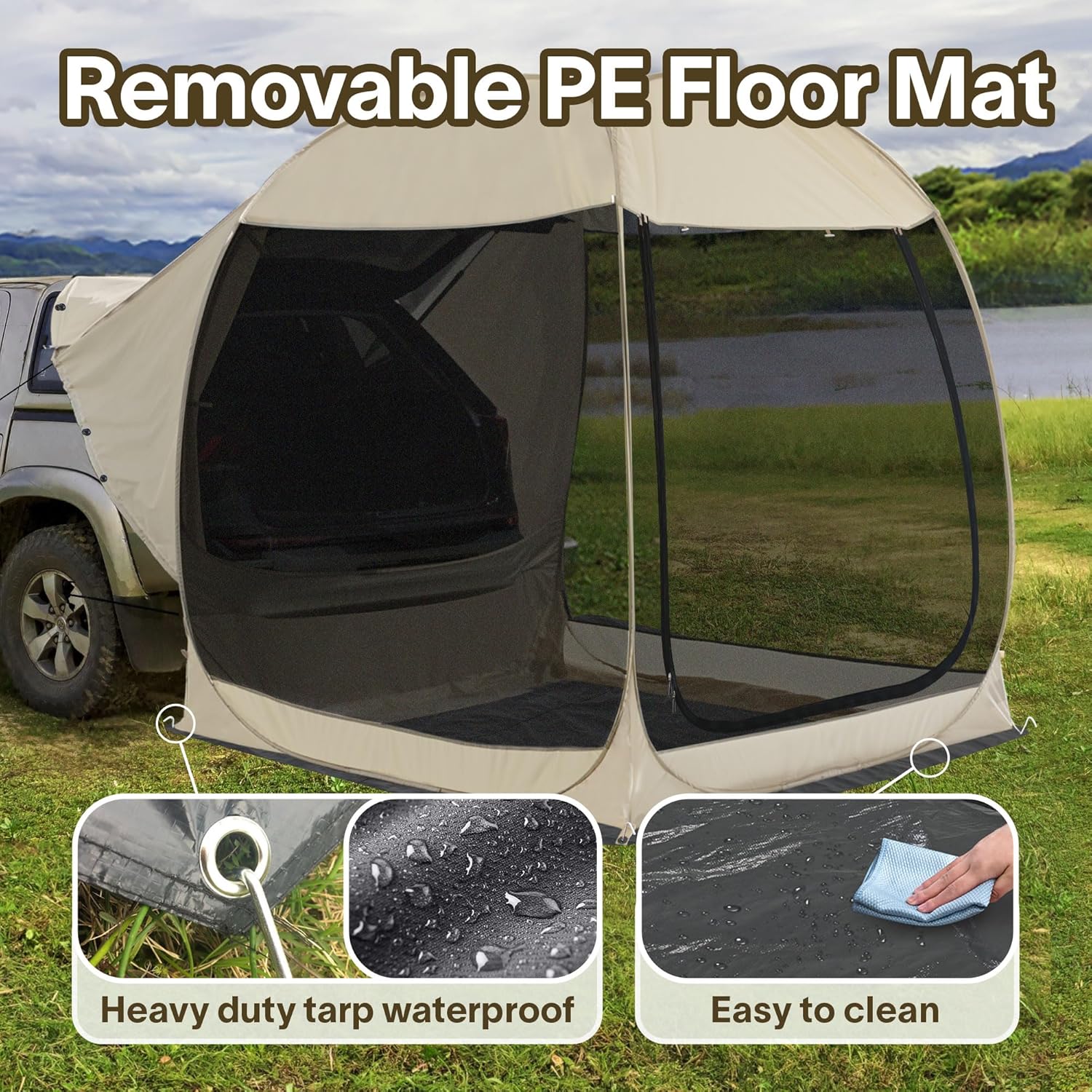 Alvantor Screen House Gazebo, 6-10-15 Person Pop Up Igloo Screened Canopy Tent with Mosquito Netting Sides, Instant UV Resistant Sun Shelter for Garden, Patio, Backyard