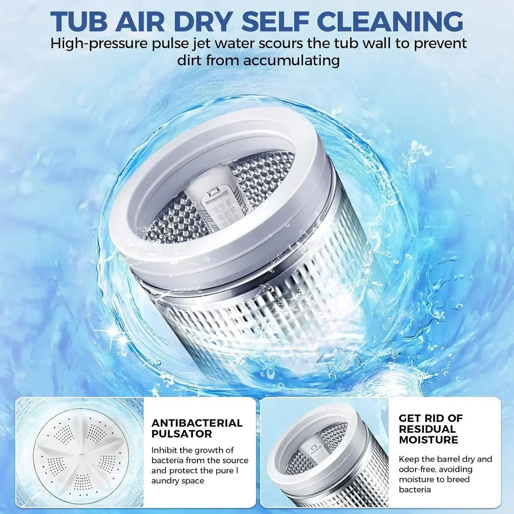 20Lbs Portable Washing Machine Nictemaw Portable Washer 2.8 Cu.ft Washer and Dryer Combo
