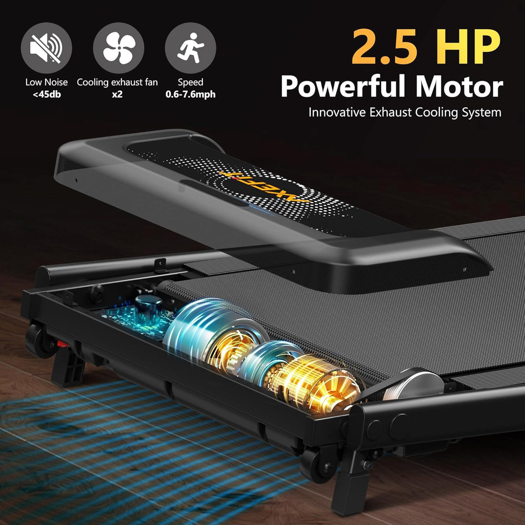 2.5 HP Portable Treadmill with Inclined Walking Pad Panel and Remote 4-in-1 Walking Treadmill