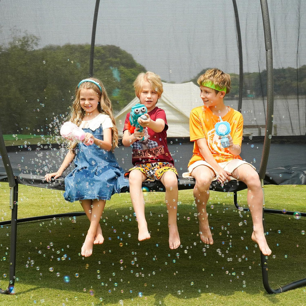 Gigu 10FT 12FT 14FT Recreational Trampolines with Enclosure Net and Ladder Anti-Rust Coating