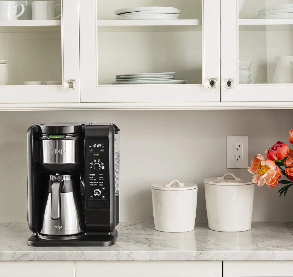 Ninja Hot and Cold Brewing System, Tea and Coffee Maker with Auto-iQ, 50 oz Thermos, and Frother
