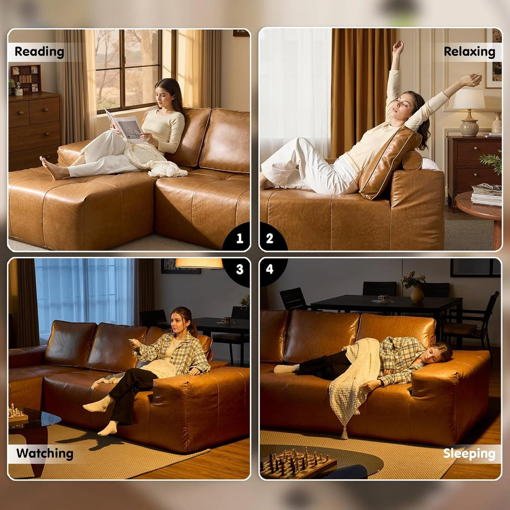 Ovios 104 Cloud Section Sofa L-shaped lounge chair, modern modular sofa